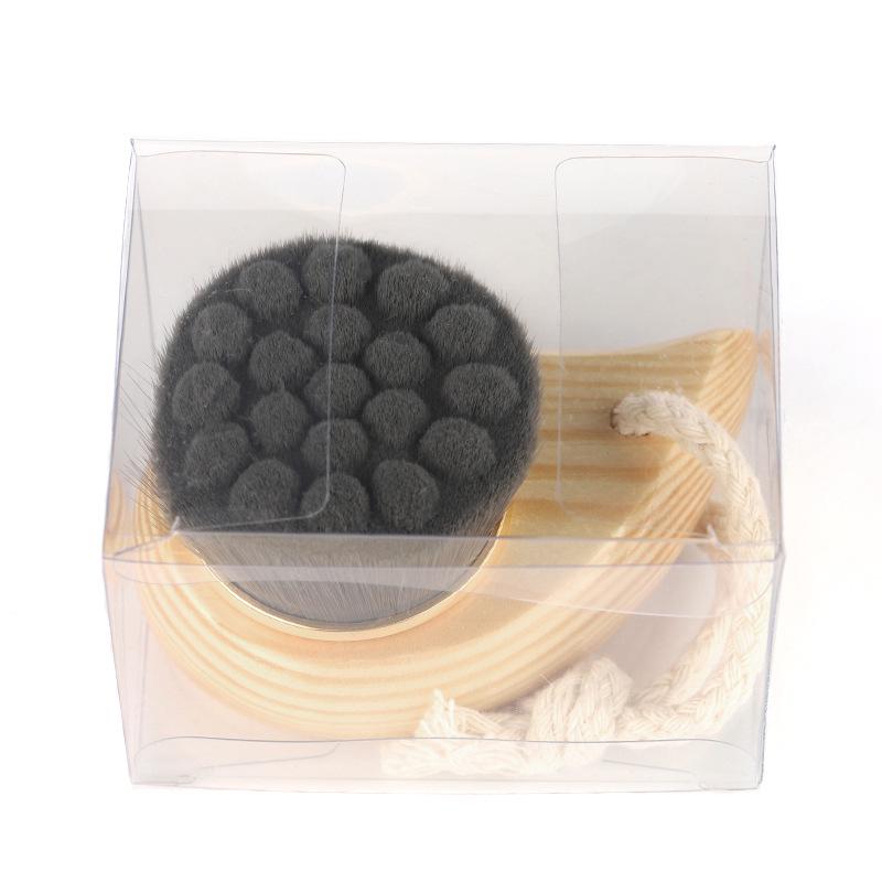 Manual Wooden Face Cleansing Brush with Soft Bristles for Makeup Removal and Deep Cleaning