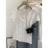 Korean Style High-End Women's V-Neck Short Sleeve T-Shirt - Summer 2026 Bestseller