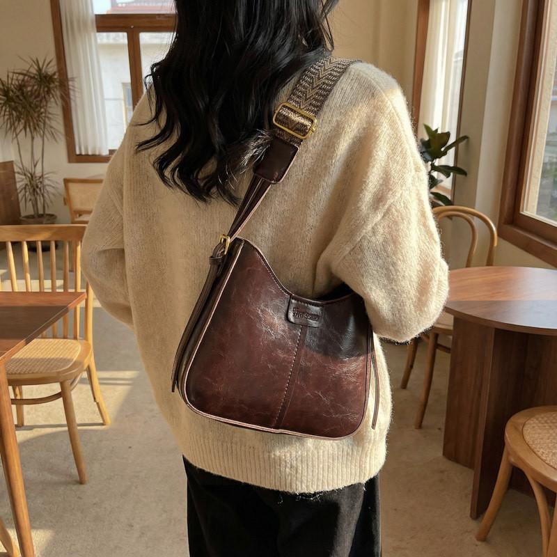 Minimalist Pu Shoulder Bag With Zipper Pocket For Daily Use