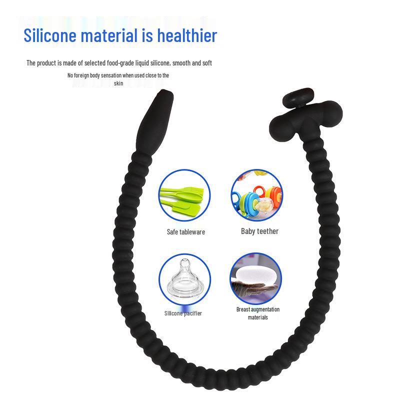 Threaded Silicone Catheter for Men, Urethral Stimulation, SM Play