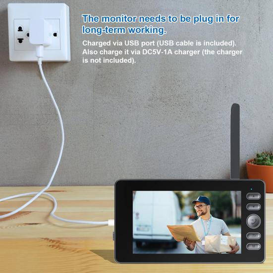 Wireless Smart Doorbell with Camera 1080P Video & Night Vision Doorbell 120 Degrees Wide