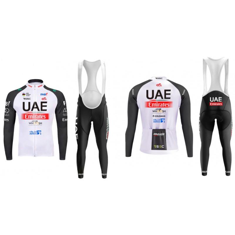 Unisex Long Sleeve Fleece-Lined Cycling Jersey Set Mountain Road Bikes Riding