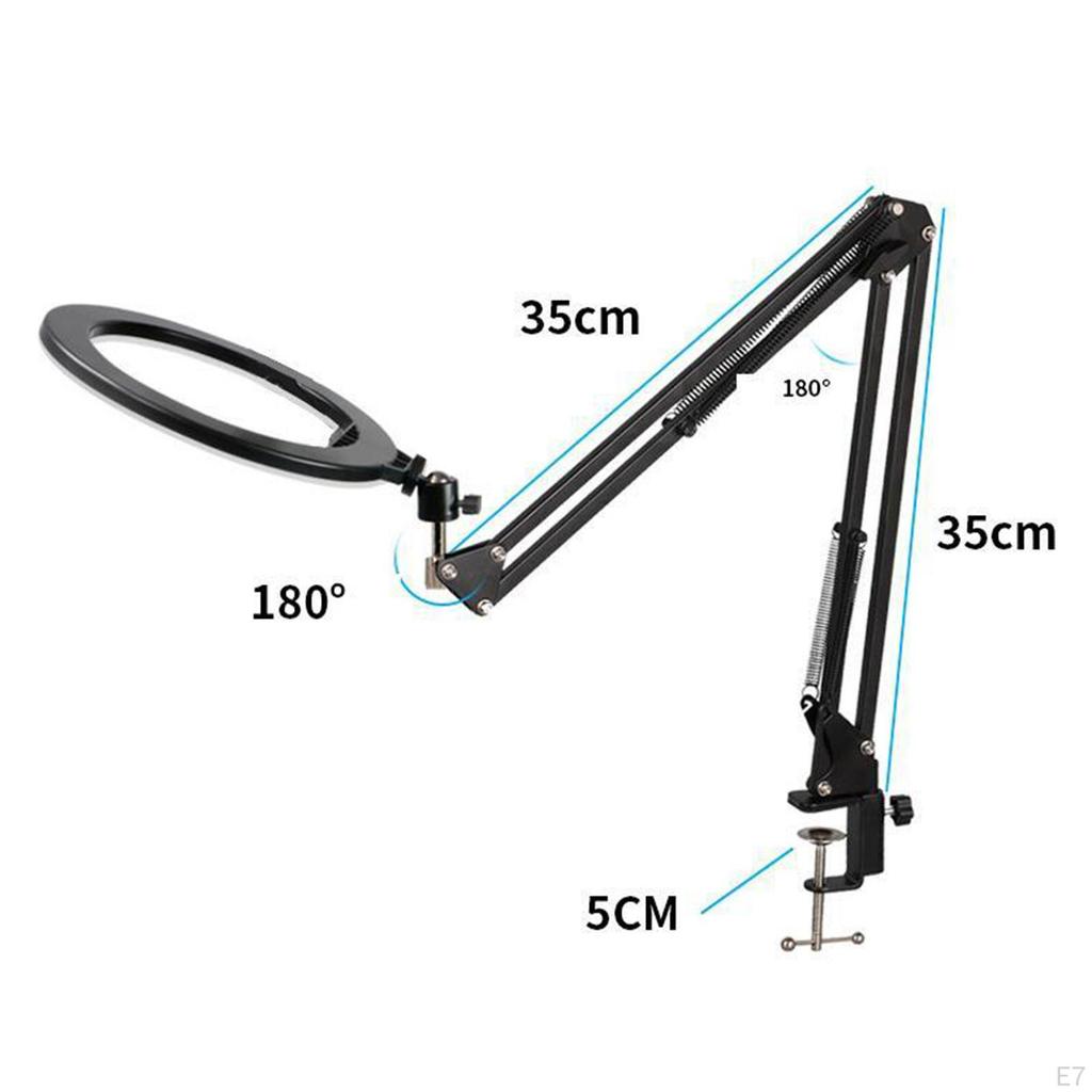 Phone Holder ,360° Rotation Clamp Stand Mount ,Flexible Long Arm Bracket for