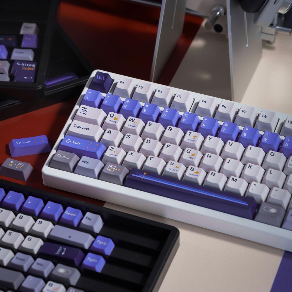 Wukds Tool Theme Keycap Set PBT 145Key Custom Minimalist Keyboard Cap Cherry Profile KeyCap for Mechanical Keyboard Accessories