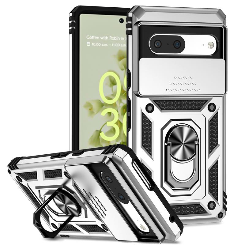 Full Cover For Google Pixel 7 Case For Google Pixel 7 6A 7A 8 Pro Push Window Magnetic Phone Holder Case For Google Pixel 7 Case