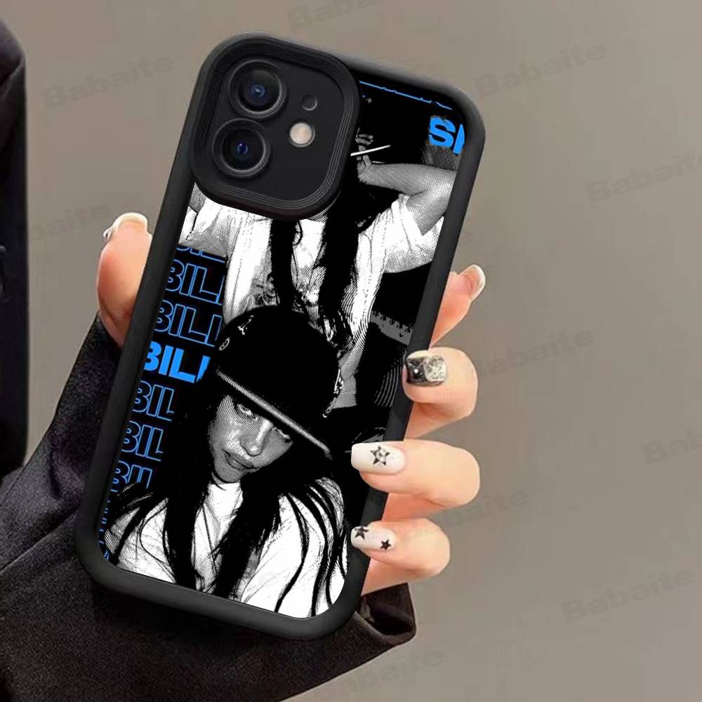 

Pop Singer B-Billie For IPhone 17 Pro Max 16 15 14 13 12 11 Plus Black Soft Phone Cover iPhone 16