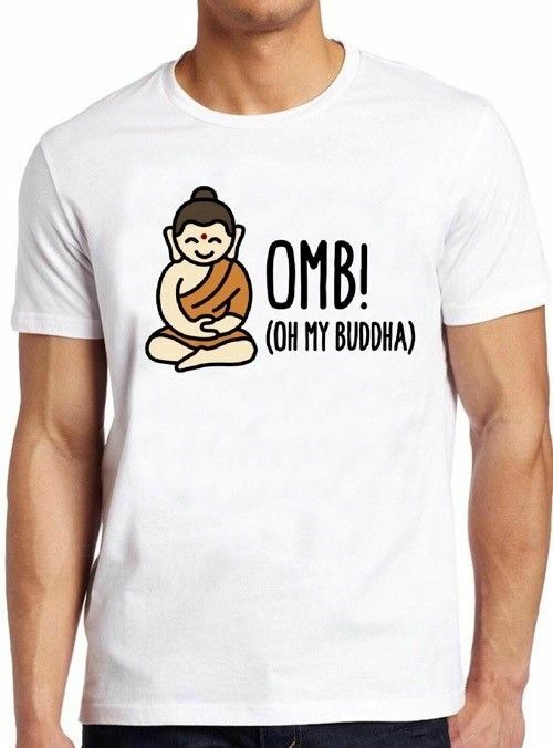 Oh My Buddha Funny Yoga Namaste Saying Vintage Tee T Shirt M50 XXXXL