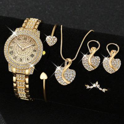 Cornucopia Diamond Women's Watch Set Premium Roman Quartz Watch Just Strap Watch