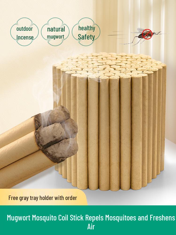 Mugwort Mosquito Repellent Sticks - Incense for Indoor/Outdoor Use Against Mosquitoes and Insects