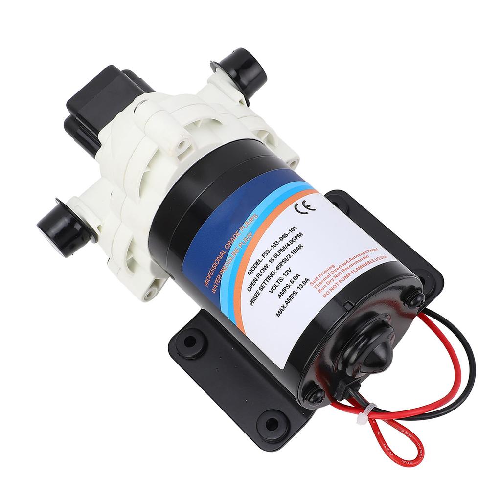 RV Fresh Water Pump 12V DC 4.0 GPM 45 PSI Self Priming Diaphragm Water Pump for RV Marine Yacht Caravan
