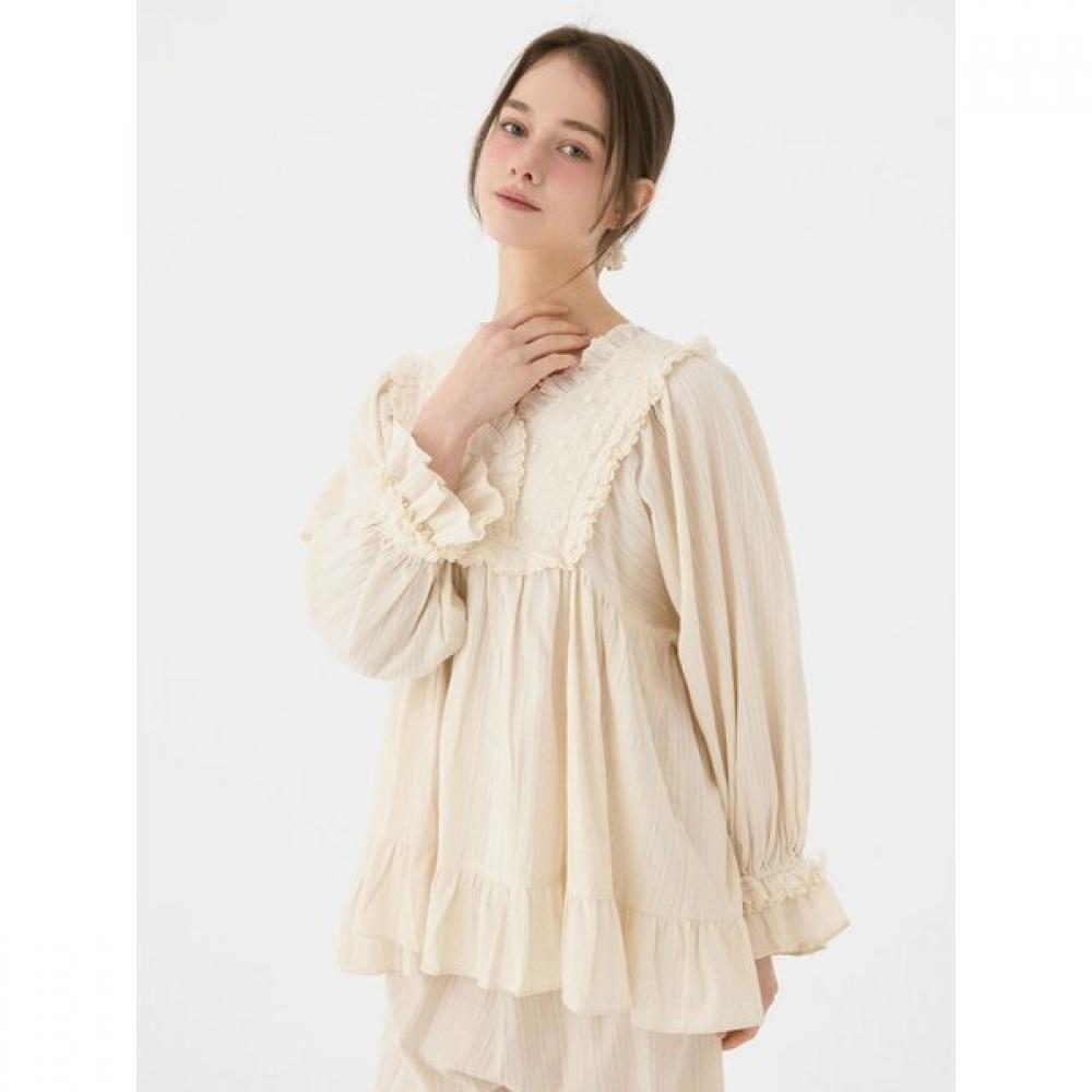 Lunaluz Women S Two Piece pajamaS Cotton V Neck Long SleeVe Daphne