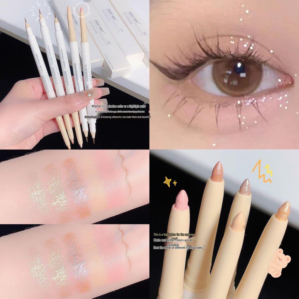 Sweet Mint Double-Ended Tear Trough Pen - Highlighting & Shadow Pen for Matte, Natural Lower Eyelid Brightening & Contouring