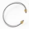 Women's Stainless Steel Wire Bracelet with Black/White Beads, Turquoise Crystals, and Pearl Accents