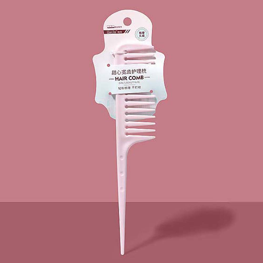 Wet Curly Hairdress Wide Tooth Comb Salon Dyeing Hair Accessories Wide Curly Hair Brush Hair Styling Tool Pink Hair Salon