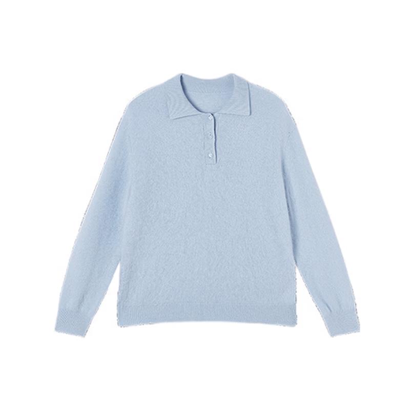 Xiangying Polo Collar Wool Sweater