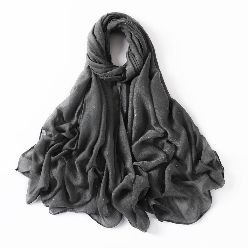 New Summer Shiny Voile Cotton Linen Women Scarf Girls Solid Sunscreen Thin Scarves Soft Foulard Shawl Casual Female Wrap Shawls