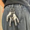 Five Finger Snap-fastener Palm Keyring PU Leather Hand Bone Key Bag Pendant  Bag Hanging