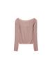 KIJUN Sheer Boatneck Knit Dusty Pink