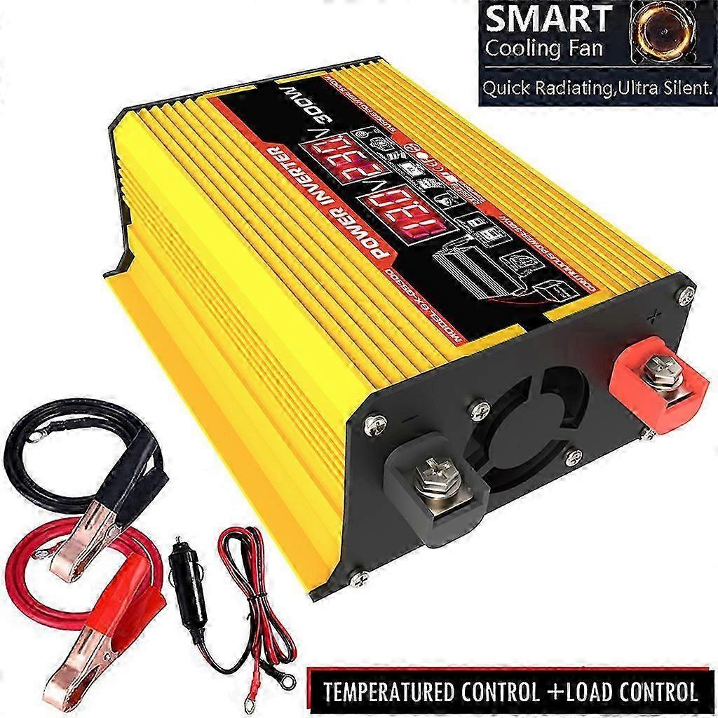 LED display inverter Dc 12v To Ac 220v 300W Solar vehicle home inverter USB