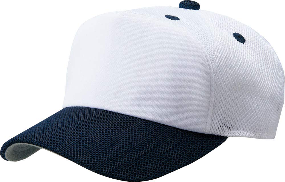 

ZETT Baseball Cap Panel with Mesh BH158A One Size Fits All (Front Back) White/Navy,