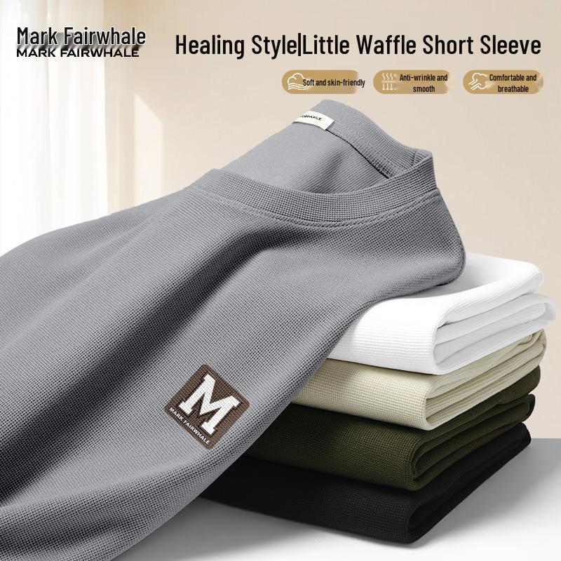 

MARK FAIRWHALE Men s Waffle Knit Short Sleeve T-Shirt L