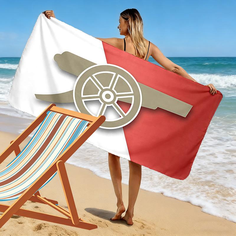 Asciugamano da Spiaggia con Stampa Arsenal Football Club, Asciugamano Grande Morbido ad Asciugatura Rapida per Spiaggia Campeggio Nuoto