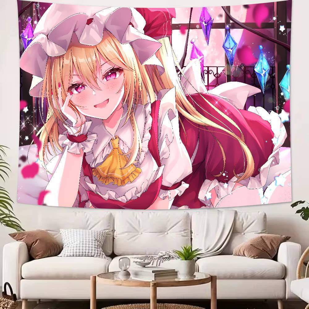 Large Populae Fashion Cool Touhou Project Tapestry Home Decor Wall Hanging Living Room Bedroom Aesthetic Decor Multiple Size
