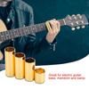 4PCS Metal Guitar String Slide Golden Color Metal Slide Guitar Bass Slide  For Electric Guitar
