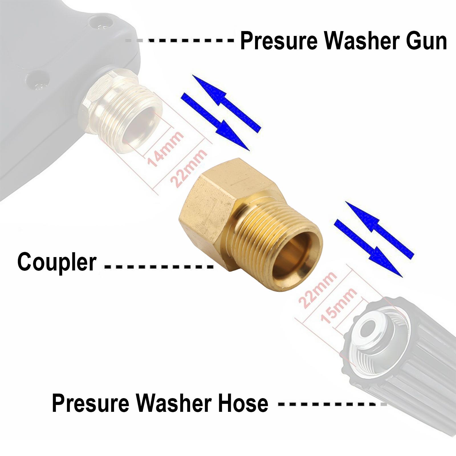 

High Pressure Washer Fitting Size As Shown In The Picture Pressure Washer Adapter Hose Connector Convert Metric China Mainland