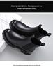 Trendy Men's Elastic Sock-Fit Chunky Sole Boots, Round Toe High-Top Martin Style, Inspired by Xiaohongshu Live Broadcast.