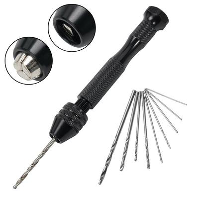 1/11Pcs Mini Hand Drill With 0.3-3.2mm Drill Bits Set Rotary Tools For Models Hobby DIY Wood Craft Handmade Tools