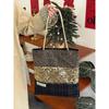 Small-scale Design Sequined Patch Tote Bag for Commuting, Hand-held Tote Bag with Large Capacity, Single-shoulder Bag