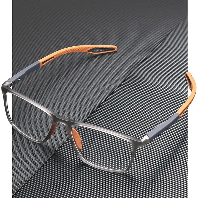 Unisex Blue Light Blocking Sports Glasses Fashion TR90 Frame Near Sight Myopia Eyewear Transparent Eyeglasses for Men Women