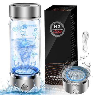 Hydrogen Water Bottle, Portable Hydrogen Water Bottle ,Suitable for Office, Travel, and Daily Use (Silver)