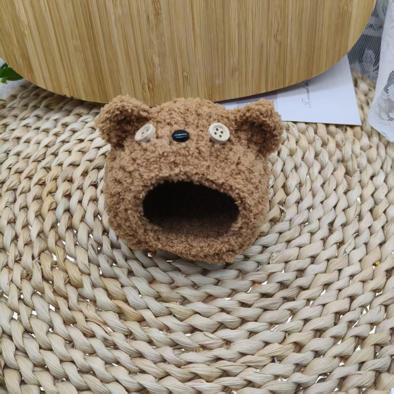 Handmade Cute Cartoon Stitch Plush Doll with Wool Crochet Hat