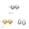 Geometric Gold Stainless Steel Earrings For Women Fashion Jewelry Gift For Ladies