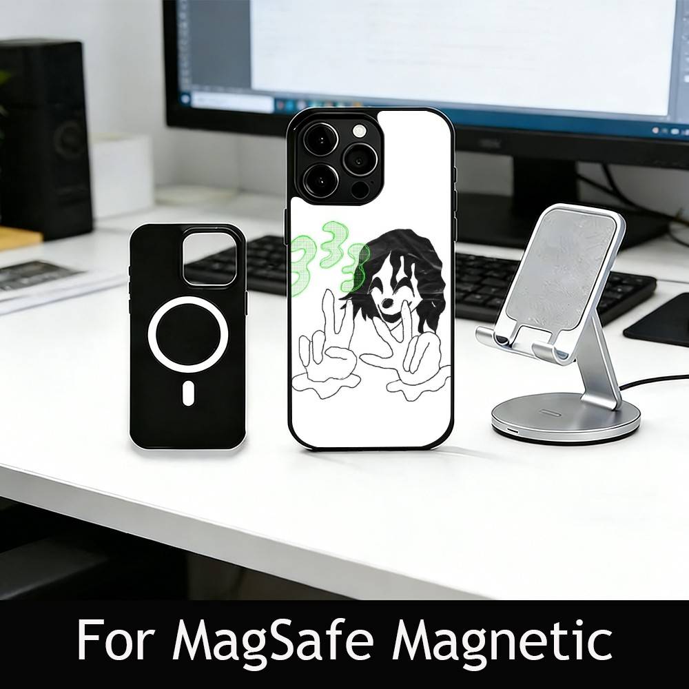 B-Bladee DG 3-3-3 Phone Case For iPhone17,16,15,14,13,12,11 Plus,Pro Magnetic with Magsafe Wireless Charging