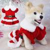 Hunde Warmes Kleid für Cosplay Weihnachtsmann Weihnachten Hunde Rock Winter Herbst Hochzeitskleider Niedlich Süß Kleine Hunde Rock