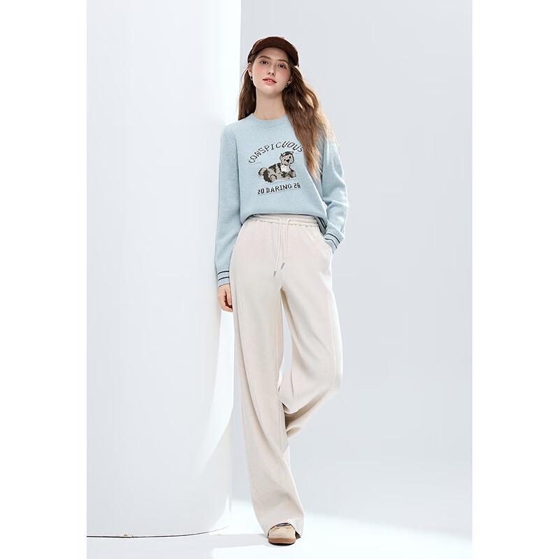 BETU Women's 2025 Winter Brushed Wide-Leg Pants