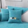 Four-season Model Chenille Sofa Towel Cute Cat Head Letters Fabric Sofa Cushion Non-slip Sofa Release