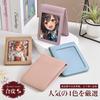 Ganve Women's Vertical Trading Card Holder, Synthetic Leather "Enjoy Idol" Stylish and Popular Idol Photo Display Storage Box with Clear Window (10x7.