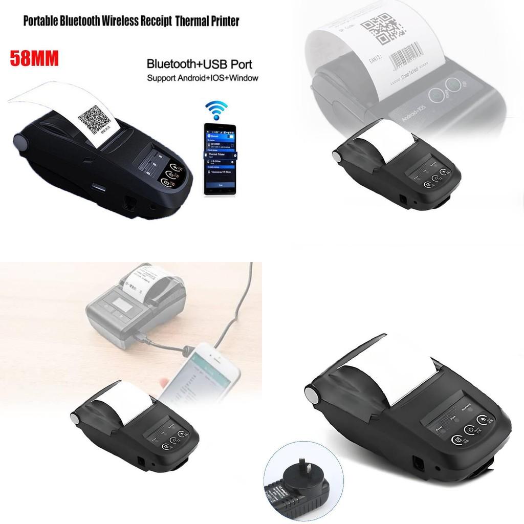 58mm Bluetooth Portable Thermal Printer For Supermarket Receipt Printing With Android Ios Windows Compatibility