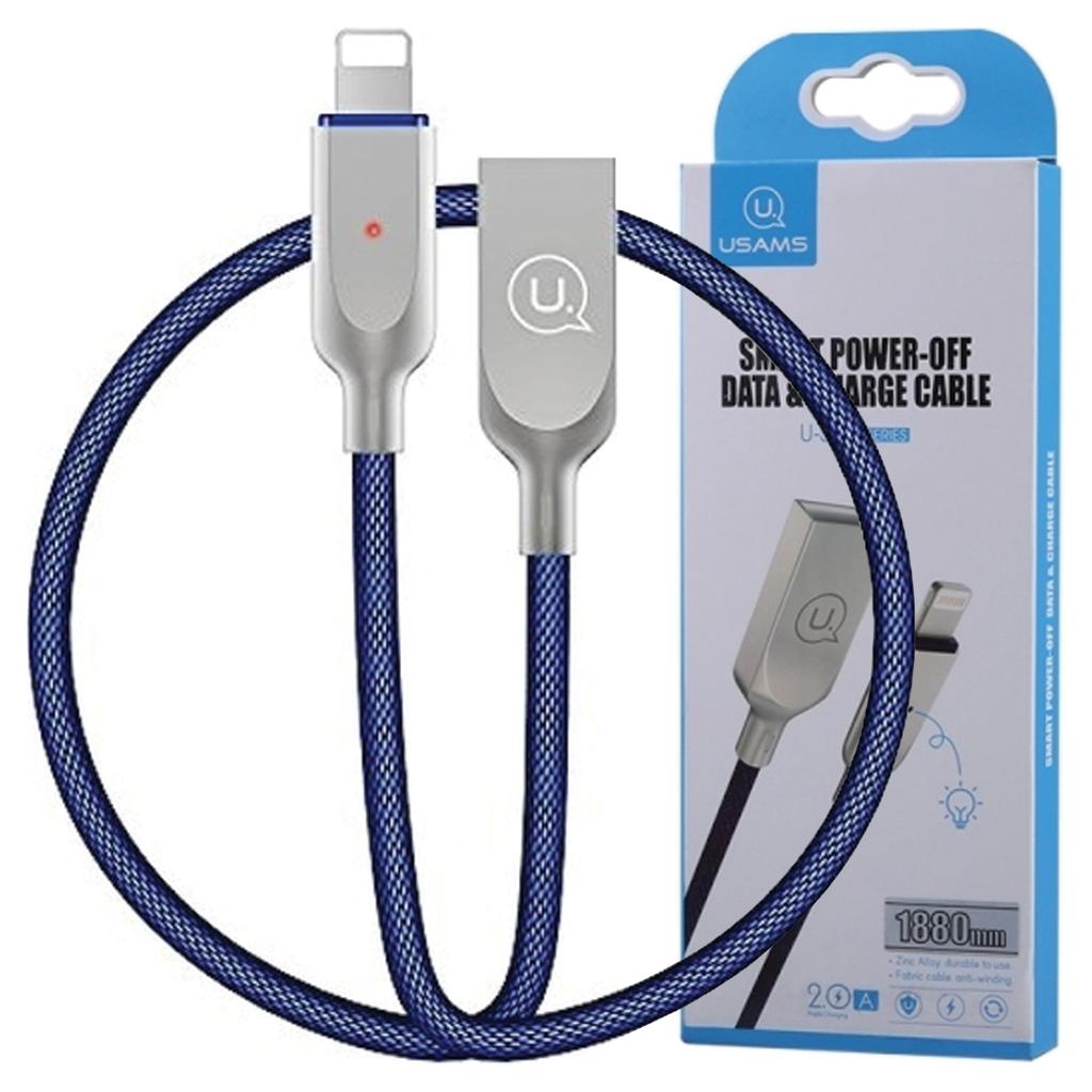 Usams Kabel Power-Off U-Sun Lightningniebieski/Blue 1,9M Ipysusb202 (Us-Sj170)