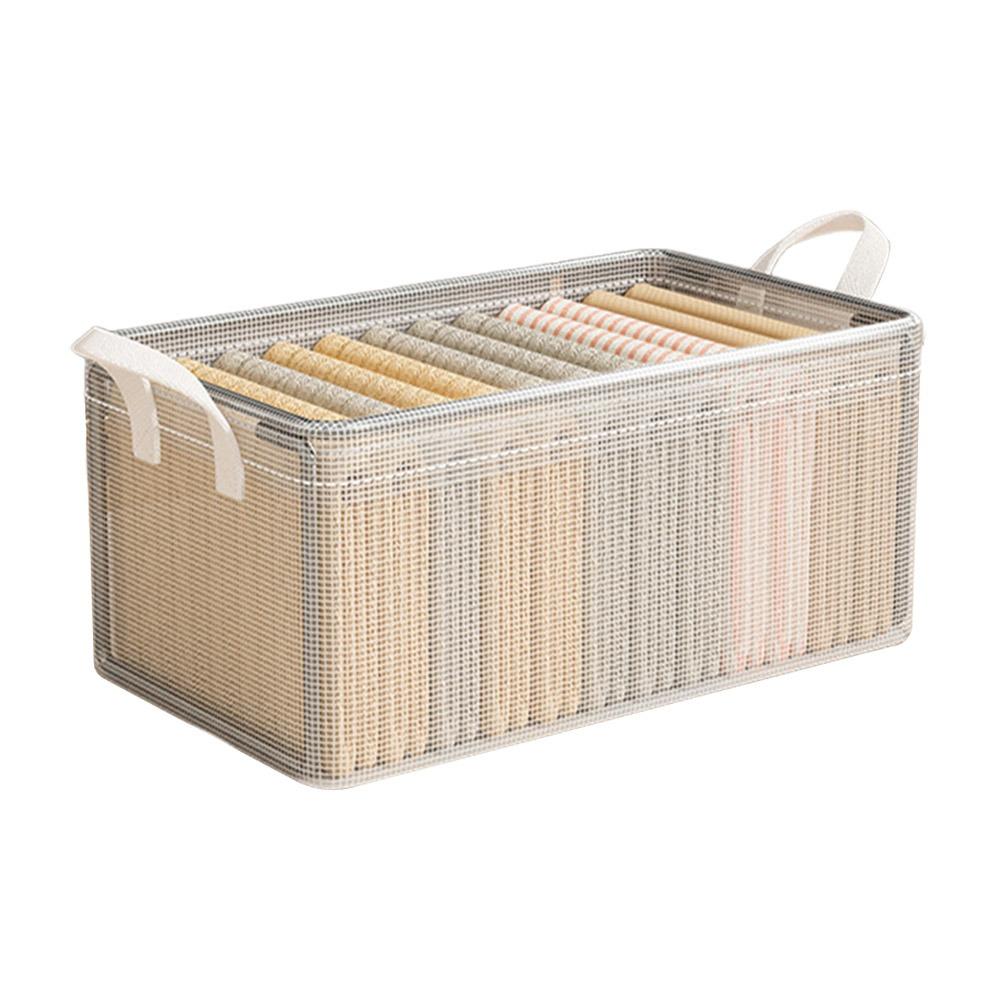 

Складний ящик для зберігання Прозорий контейнер для організації Одягу та Штанів M 30x24x17cm