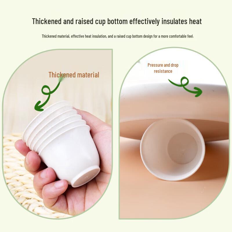 CHULV Disposable Rice Husk Teacups