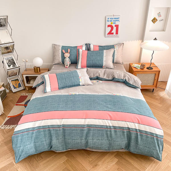 Skin-friendly Cotton Four-piece Dormitory Three-piece Bed Sheet Quilt Cover Bedding