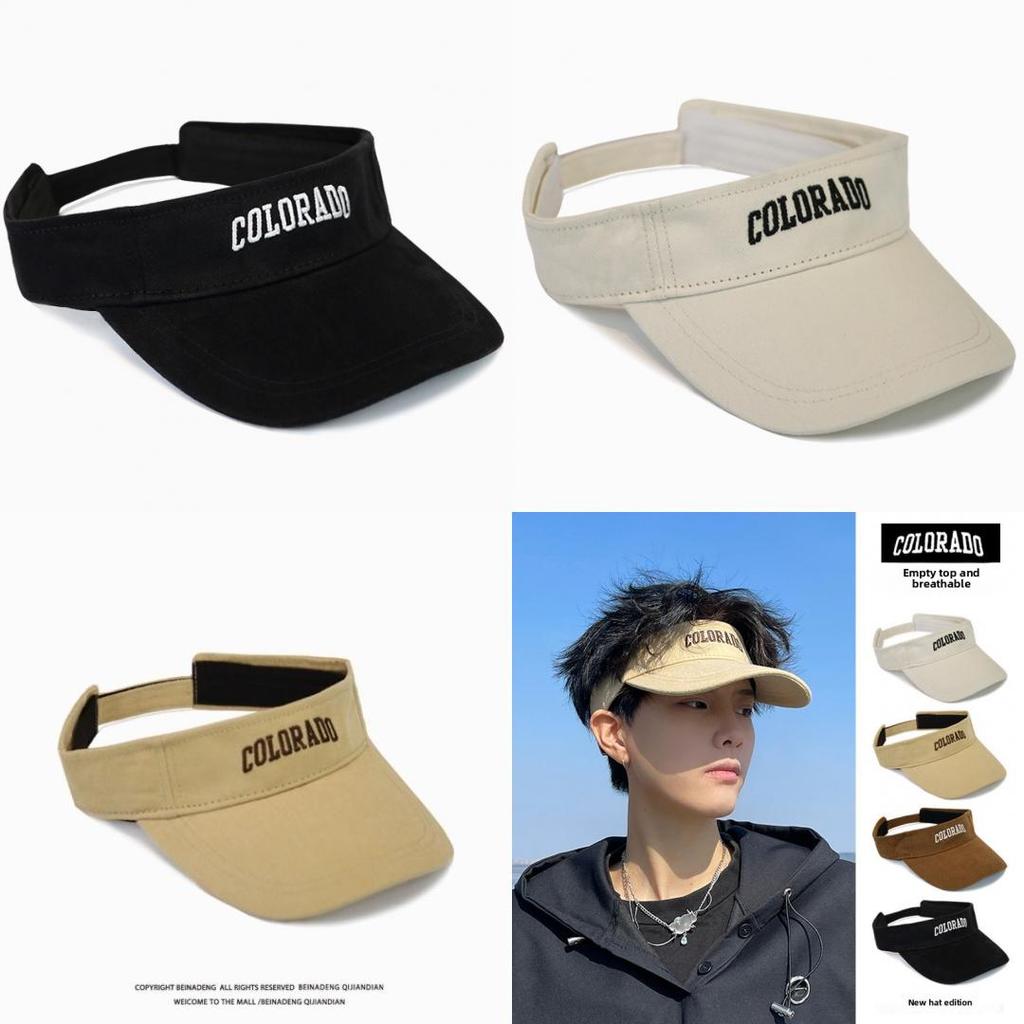 Sommer Unisex Sonnenhut mit atmungsaktivem Polyester und Buchstaben-Design für Laufen im Freien