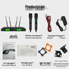 Infrared Pairing UHF Metal Wireless Dual KTV Performance Anti-Howling Dynamic Microphone