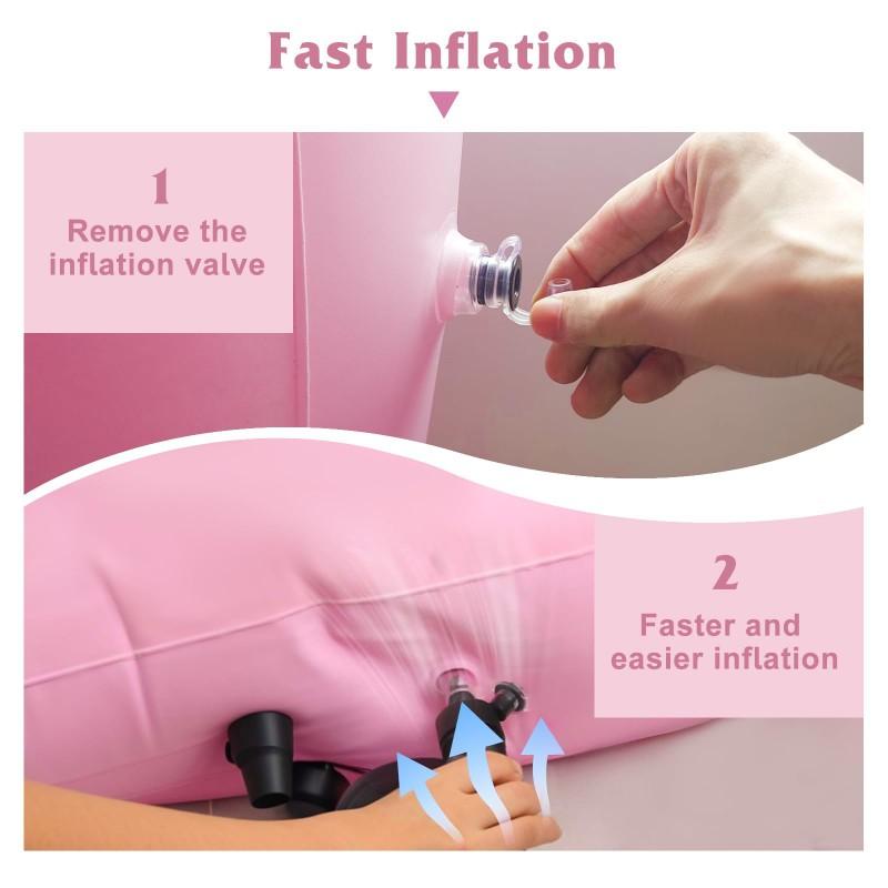 

Надувная подушка для беременных с отверстиями для живота и головы для комфорта Лучшая поддержка для лежания на животе/боку для беременных EU вилка