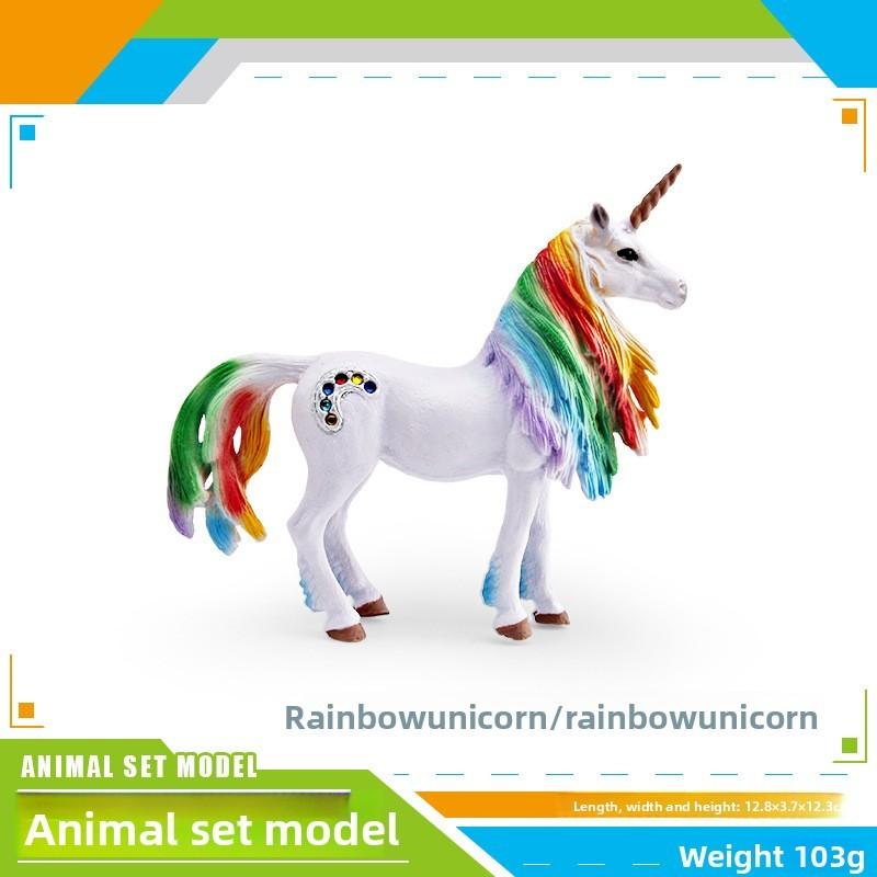 Animal Model Pvc Unicorn Rainbow Pegasus Dragon Figure For Childrens Educational Play